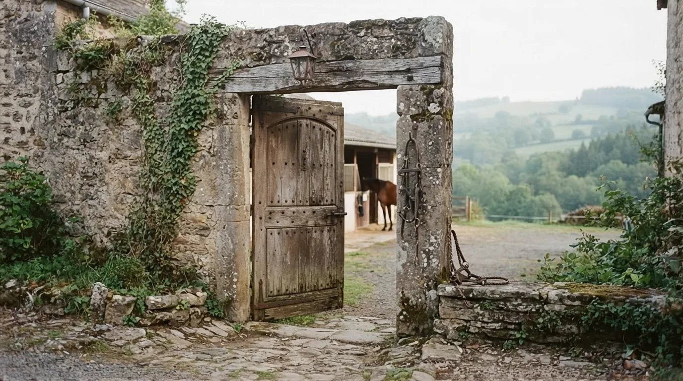 Entrée du Pension équestre de la Ferme de Bouchezy, centre équestre à Saint-Chabrais