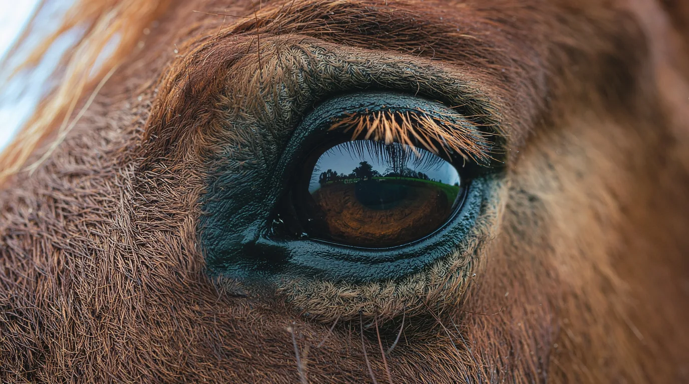 Un regard de cheval au Pension équestre de la Ferme de Bouchezy, Saint-Chabrais